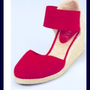 Ralph Lauren Charla Wedge Espadrilles red & size 8.5